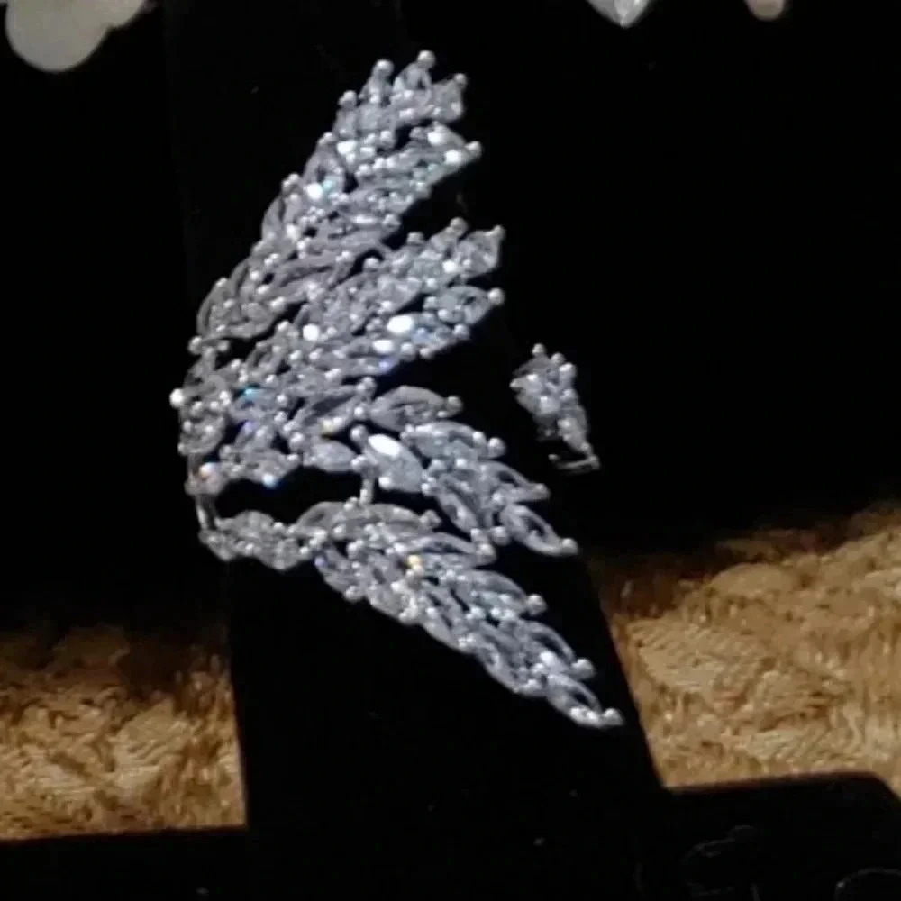 8pc. Handmade Unique One-Of-a-Kind Tiara Bridal Package - Picture 7 of 13